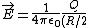 \vec{E}=\frac{1}{4\pi \epsilon_0} \frac{Q}{(R/2)^2} = \frac{1}{4\pi \epsilon_0 (R/2)^2} \cdot \int (A r^2) \cdot r^2 \sin{\theta} dr d\theta d\phi